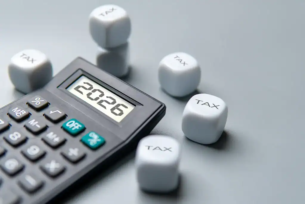 Calculator and tax dice